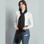 Winter Cashmere Brown Wool Scarf Wrap for Women's - Image 2