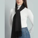 Winter Cashmere Brown Wool Scarf Wrap for Women's - Image 4