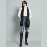 Winter Cashmere Brown Wool Scarf Wrap for Women's - Image 7
