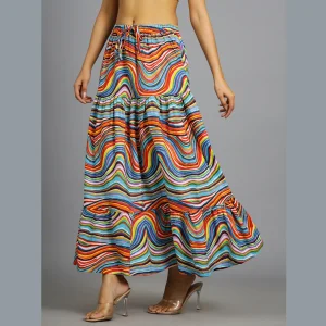 Women Beach Wear Long Skirt Multi Color - Image 3