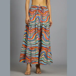 Women Beach Wear Long Skirt Multi Color - Image 4