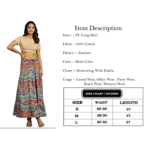 Women Beach Wear Long Skirt Multi Color - Image 7