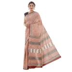 Women Floral Design Saree Block Printed - Image 2