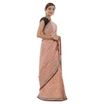 Women Floral Design Saree Block Printed - Image 3