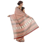 Women Floral Design Saree Block Printed - Image 4