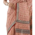 Women Floral Design Saree Block Printed - Image 5