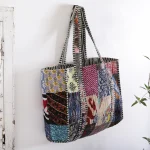 Women And Man Beautiful Patchwork Cotton Grocery Shopping Bags - Image 2