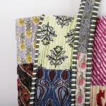 Women And Man Beautiful Patchwork Cotton Grocery Shopping Bags - Image 3