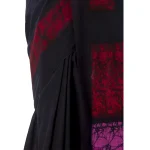 Women Tie Dye Print Casual Saree White Pink & Blue Sari - Image 6