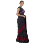 Women Tie Dye Print Casual Saree White Pink & Blue Sari - Image 3