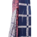 Women Tie Dye Print Casual Saree White Pink & Blue Sari - Image 5