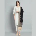 Women Winter Casual Soft And Warm Lightweight Black Stole - Image 2
