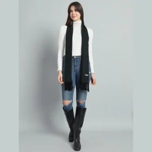 Women's Fashion Long Scarf Winter Warm Green Muffler - Image 4