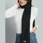 Women's Fashion Long Scarf Winter Warm Green Muffler - Image 5