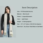 Women's Purple Reversible Leopard Neck Wraps Scarf - Image 7