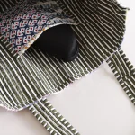 Women's White Patchwork Quilted Carry Bag - Image 4
