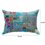 2 PC Handmade Turquoise Color Pillow Cover - Image 4