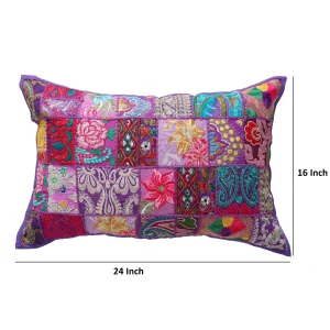 24"x16" Inch Purple Pillow Cover Set - Image 4