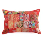 2PC Luxury Red Patchwork Cushion Cover - Image 2