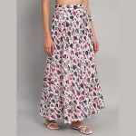 Abstract Printed Casual Long Rapron Skirt - Image 6