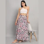 Abstract Printed Casual Long Rapron Skirt