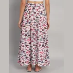 Abstract Printed Casual Long Rapron Skirt - Image 7