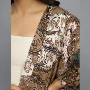 Beautiful Brown Paisley Kimono Shrug - Image 5