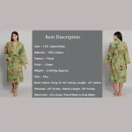 Beautiful Green Floral Printed Beach Wear Kimono Robe - Image 7