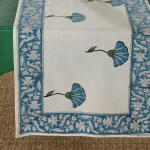 Beautiful Hand Block Floral Print Cotton Runner - Image 2