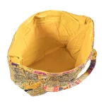 Beautiful Yellow Heavy Embroidered Cotton Bag - Image 2