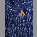 Blue Polka Dot Printed Pure Cotton Bath Robe - Image 6