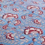 Blue Sanganer Printed Soft Cotton Bedsheet Pillow Cover - Image 4