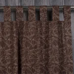 Brown Diamond Printed Door Curtain Set - Image 3