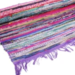 Home Decor Purple Color Chindi Rug Carpet