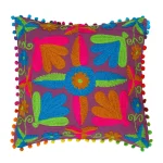 Embroidered Cotton Cushion Cover Diwali Christmas Gift - Image 2