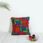 Embroidered Cotton Cushion Cover Diwali Christmas Gift