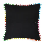 Embroidered Suzani Cushion Cover Pom Pom Lace Decor - Image 4