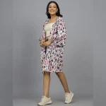 Handmade Abstract Print Kimono Women Long Sleeve Shrug - Image 2