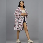 Handmade Abstract Print Kimono Women Long Sleeve Shrug - Image 6