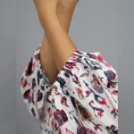 Handmade Abstract Print Kimono Women Long Sleeve Shrug - Image 4