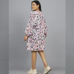 Handmade Abstract Print Kimono Women Long Sleeve Shrug - Image 3