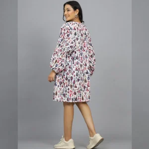 Handmade Abstract Print Kimono Women Long Sleeve Shrug - Image 3