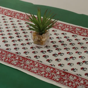 Handmade Floral Print Cotton Table Runner - Image 3