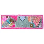 Handmade Pink Patchwork Bohemian Wall Hanging - Image 3