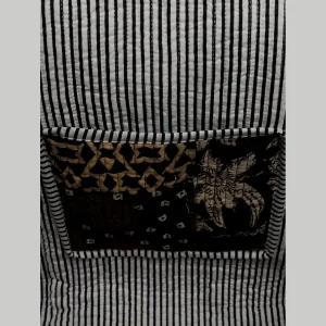 Handmade Quilted Patchwork Design Black Carry Bag - Image 6