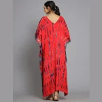 Handmade Red Tie Dye Print V Neck Tunic - Image 6