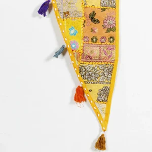 Handmade Yellow Patch Work Door Hanging Toran - Image 4