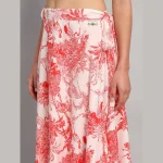 Indian Hand Block Red Forest Printed Long Skirt - Image 5