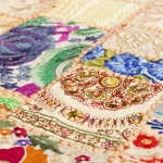 Indian Handmade Beige Khambadiya Patchwork Cotton Runner - Image 3