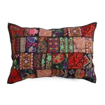 Indian Handmade Black Embroidered Pillow Cover - Image 2